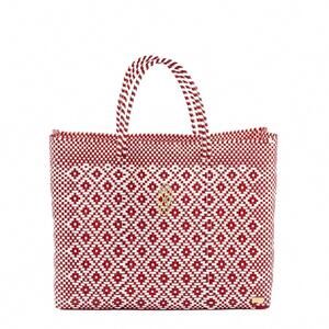 NEW LOLA'S BAG women's travel handmade aztec tote bag and clutch in red